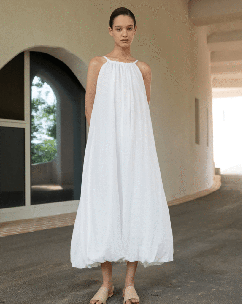 Product shot showcasing the details and craftsmanship of Lvir Balloon Dress.