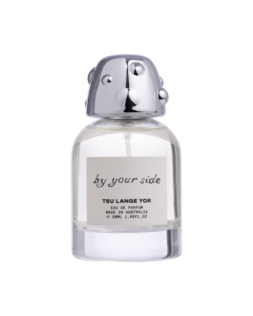 Product shot showcasing the details and craftsmanship of Tsu Lang’s perfume by your side.