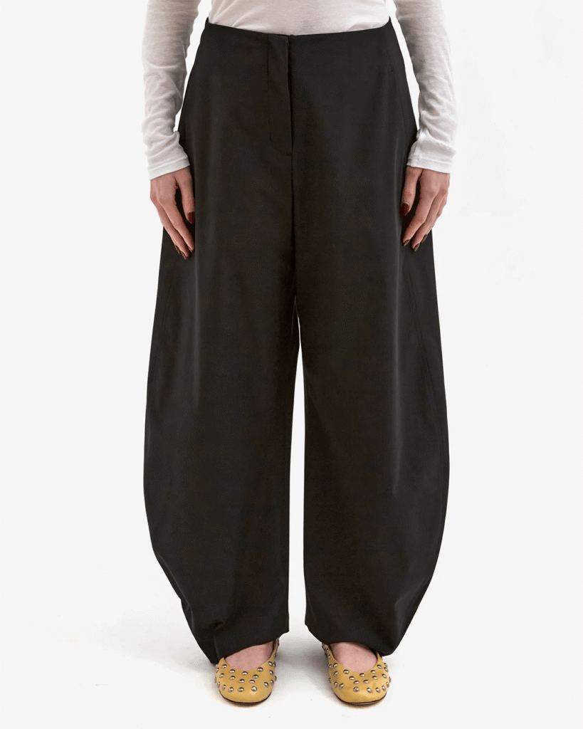 Barrel pants from amomento.co – Barrel vibe pants, minimal, soft silhouettes from emerging label in Seoul.