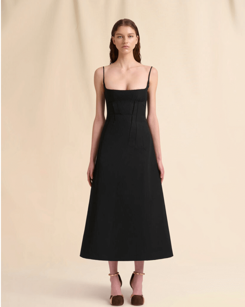 Black Dress from Marni – minimal cut, soft wool, baby doll Dress; from established label: Marni.