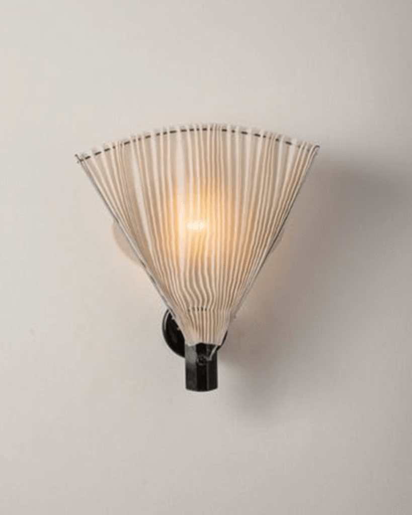 a light fixture on a wall