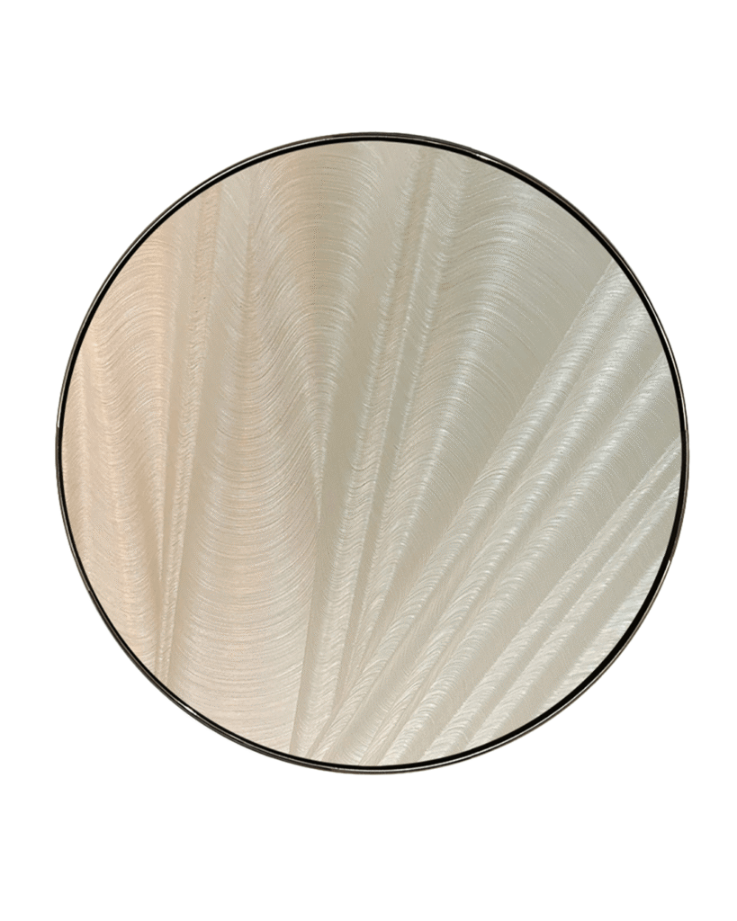 a circular object with a white surface