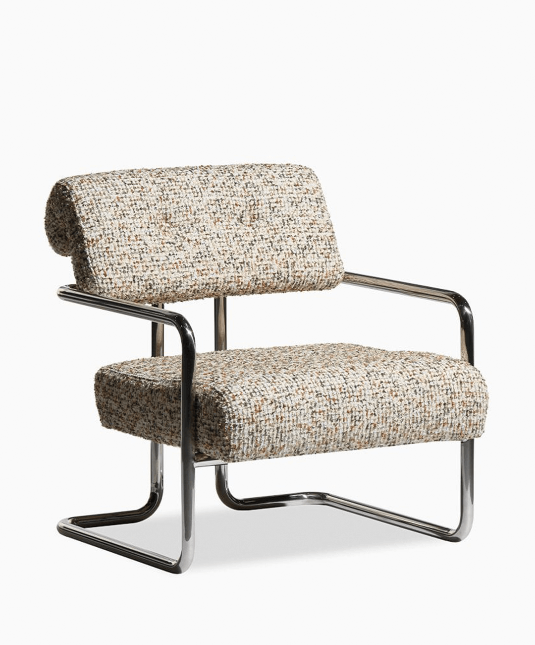 Paddington Accent Chair – A stylish lounge chair in speckled nougat fabric, perfect for modern interiors.