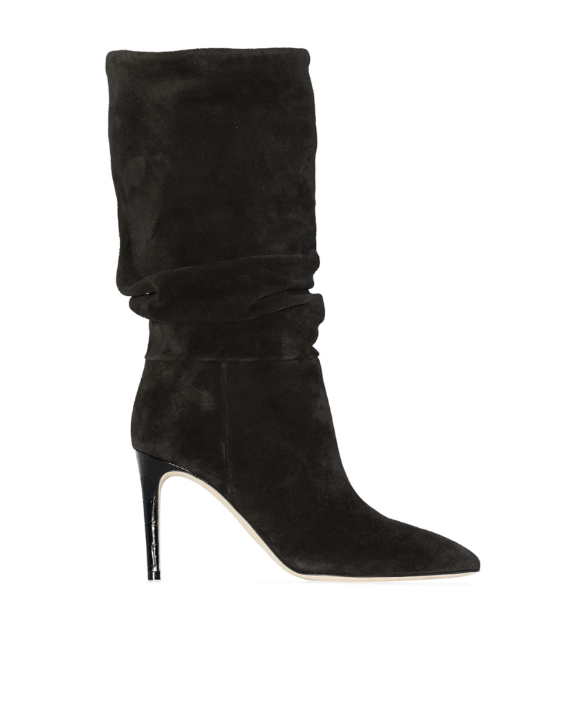 Paris Texas Slouchy Suede Ankle Boots - Black | Luxe Statement Footwear