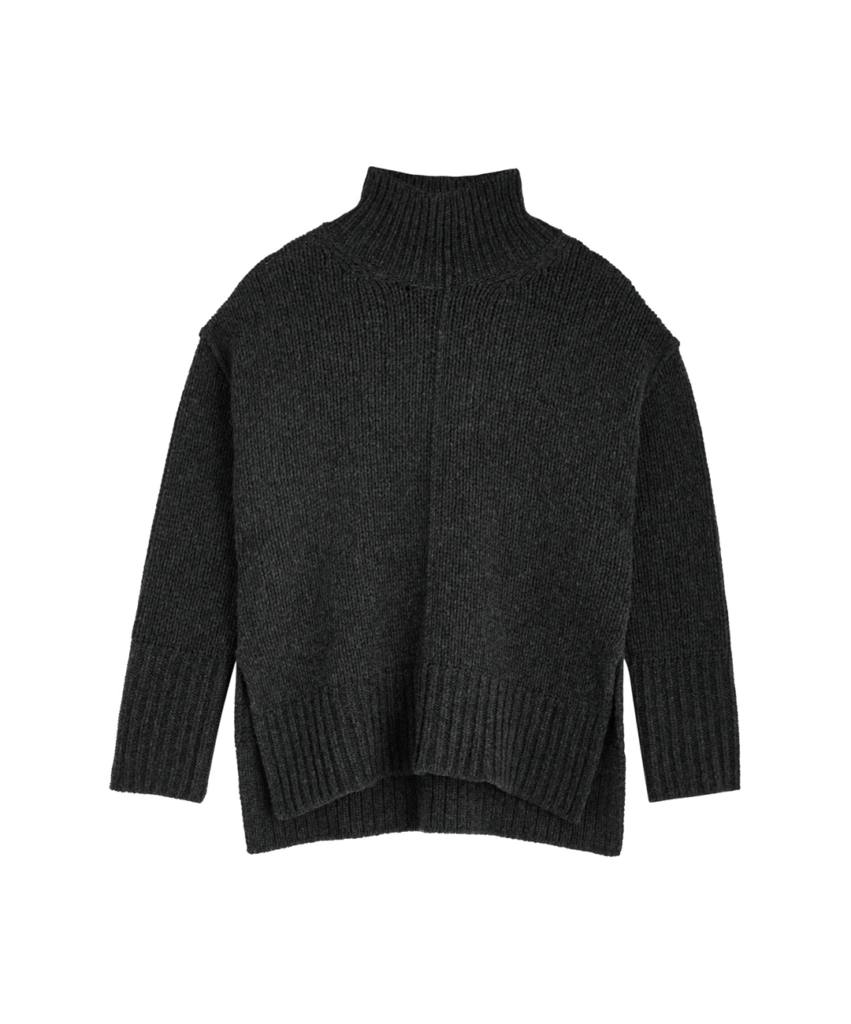 Forte Forte Turtleneck Wool Jumper - Anthracite | Timeless Knitwear